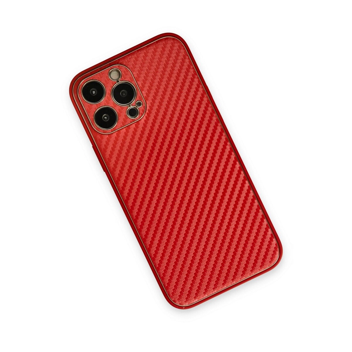 Apple İphone 13 Pro Kılıf Coco Karbon Silikon - Kırmızı Apple İphone 13 Pro Kılıf Coco Karbon Silikon - Kırmızı