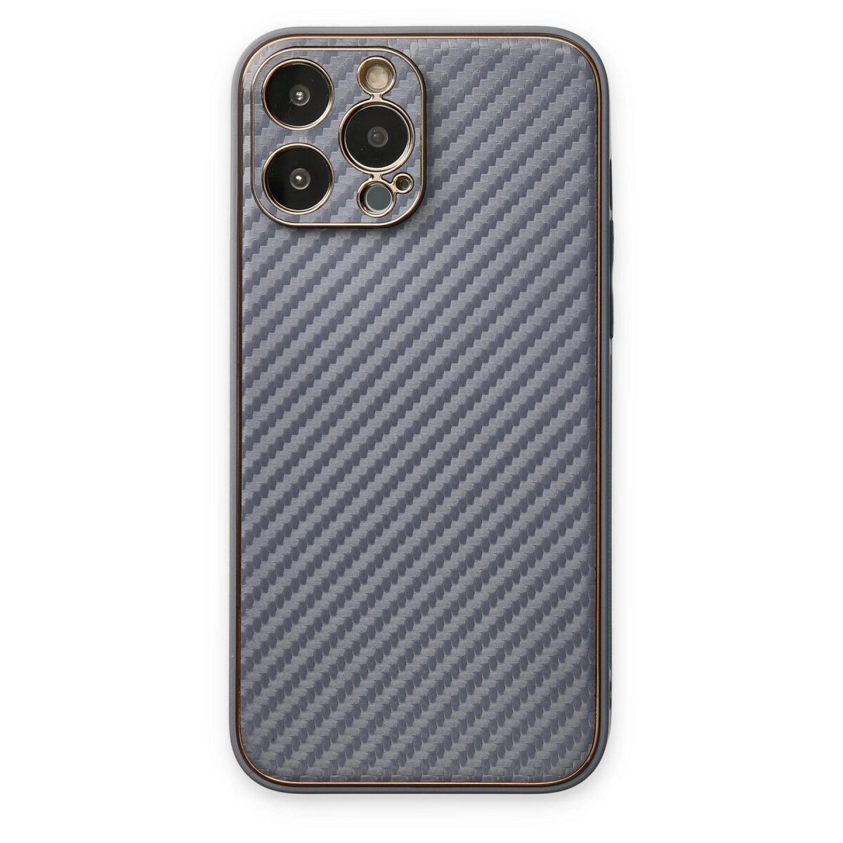 Apple İphone 13 Pro Kılıf Coco Karbon Silikon - Gri Apple İphone 13 Pro Kılıf Coco Karbon Silikon - Gri
