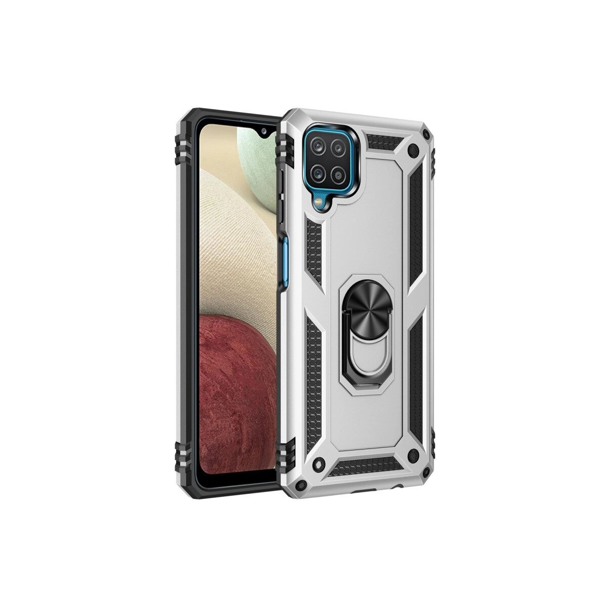 Samsung Galaxy A22 Kılıf Sofya Yüzüklü Silikon Kapak - Gümüş Samsung Galaxy A22 Kılıf Sofya Yüzüklü Silikon Kapak - Gümüş