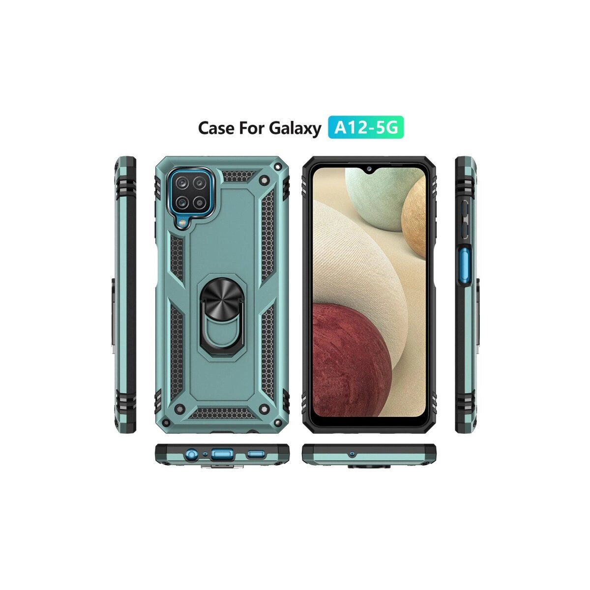 Samsung Galaxy A22 Kılıf Sofya Yüzüklü Silikon Kapak - Yeşil Samsung Galaxy A22 Kılıf Sofya Yüzüklü Silikon Kapak - Yeşil