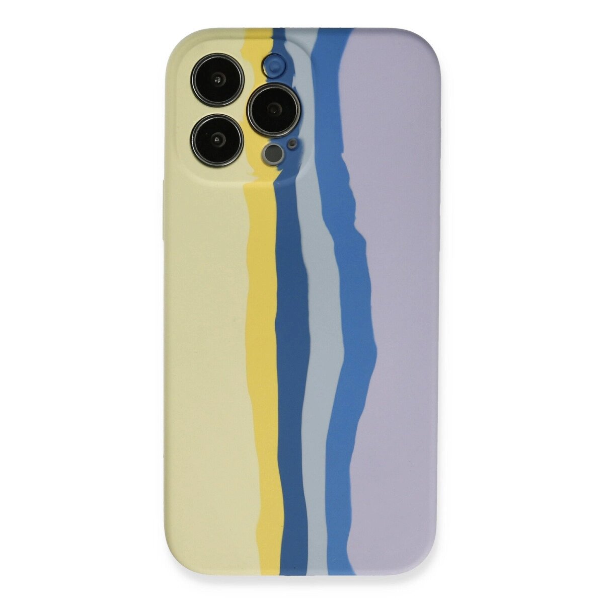 Apple İphone 13 Pro Kılıf Ebruli Lansman Silikon - Sarı-lila Apple İphone 13 Pro Kılıf Ebruli Lansman Silikon - Sarı-lila