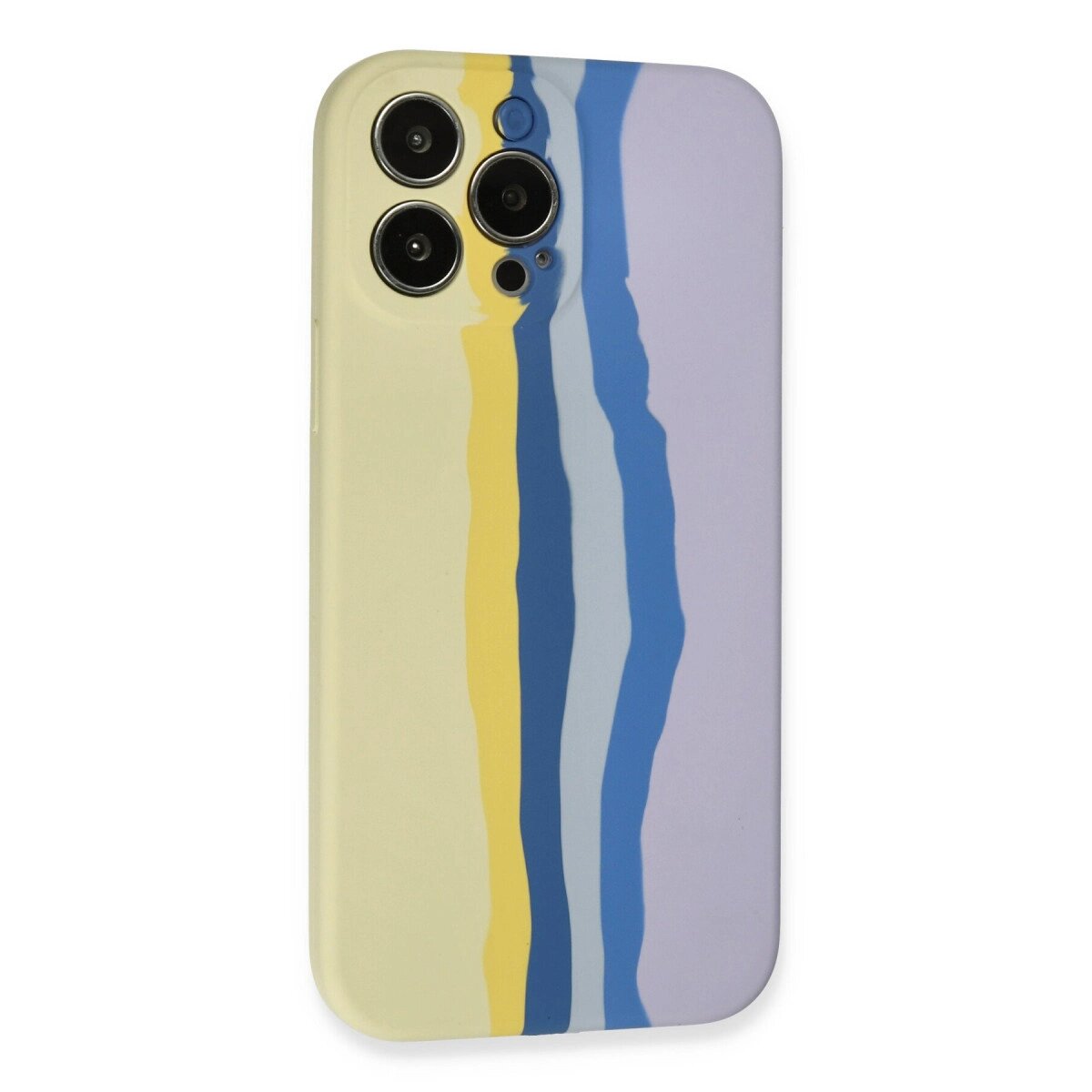 Apple İphone 13 Pro Kılıf Ebruli Lansman Silikon - Sarı-lila Apple İphone 13 Pro Kılıf Ebruli Lansman Silikon - Sarı-lila