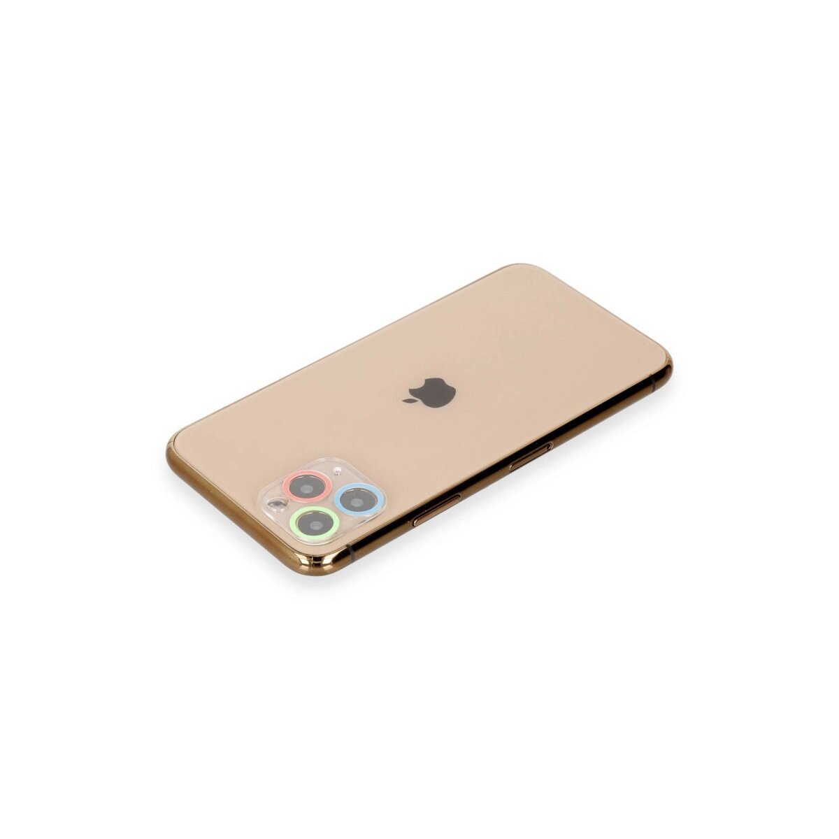 Apple İphone 11 Pro Renkli Kamera Lens Koruma Cam - Mavi-yeşil