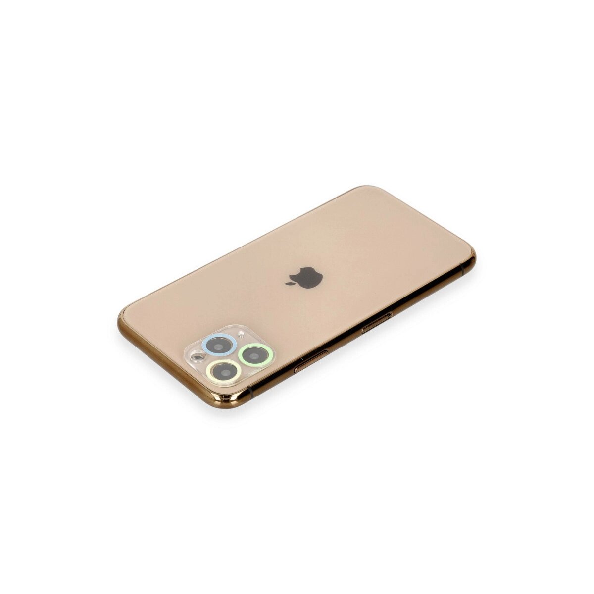 Apple İphone 11 Pro Max Renkli Kamera Lens Koruma Cam - Yeşil-sarı