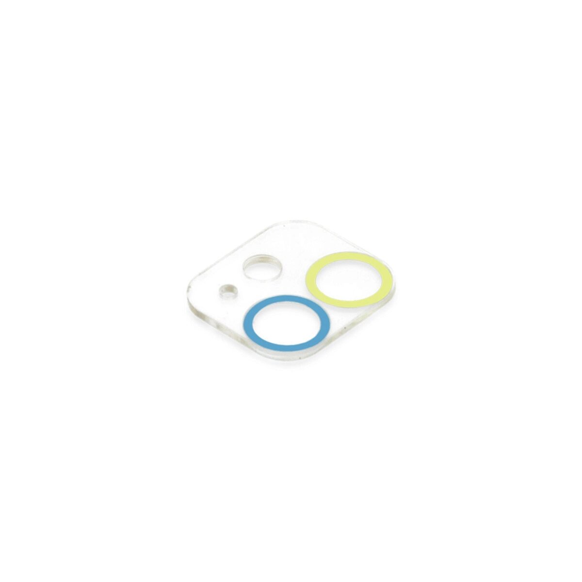 Apple İphone 12 Mini Renkli Kamera Lens Koruma Cam - Sarı-mavi