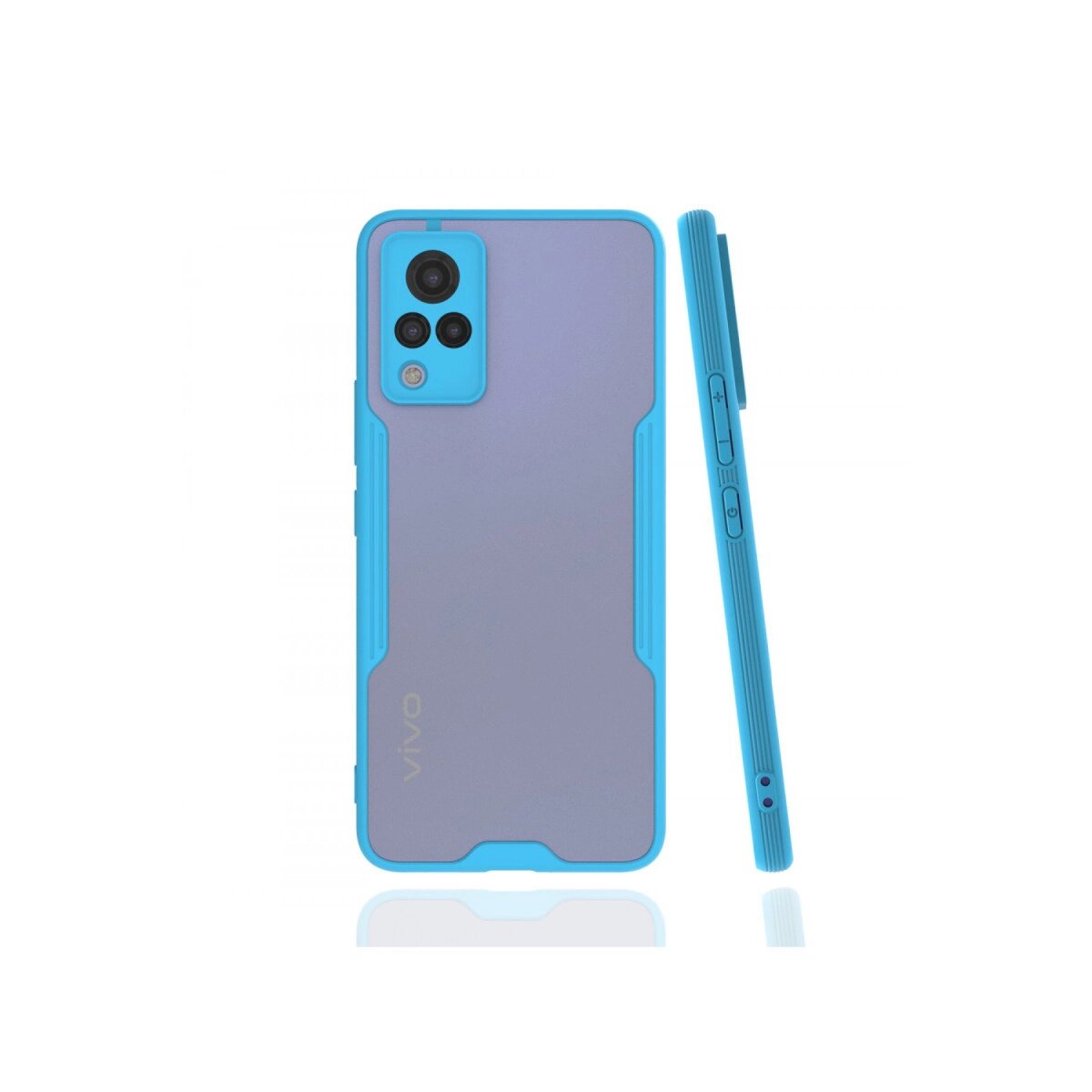 Vivo V21 Kılıf Platin Silikon - Mavi Vivo V21 Kılıf Platin Silikon - Mavi