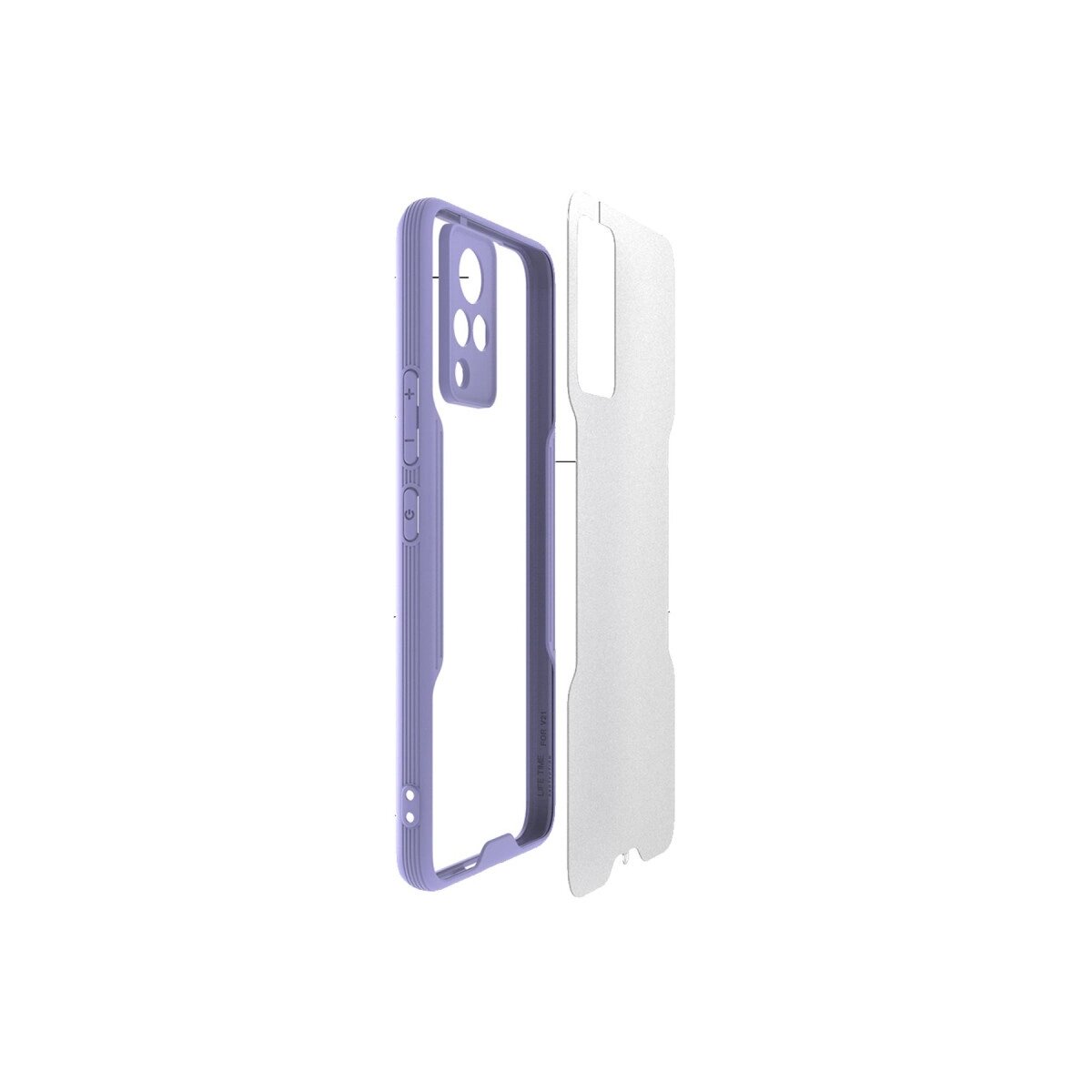 Vivo V21 Kılıf Platin Silikon - Lacivert