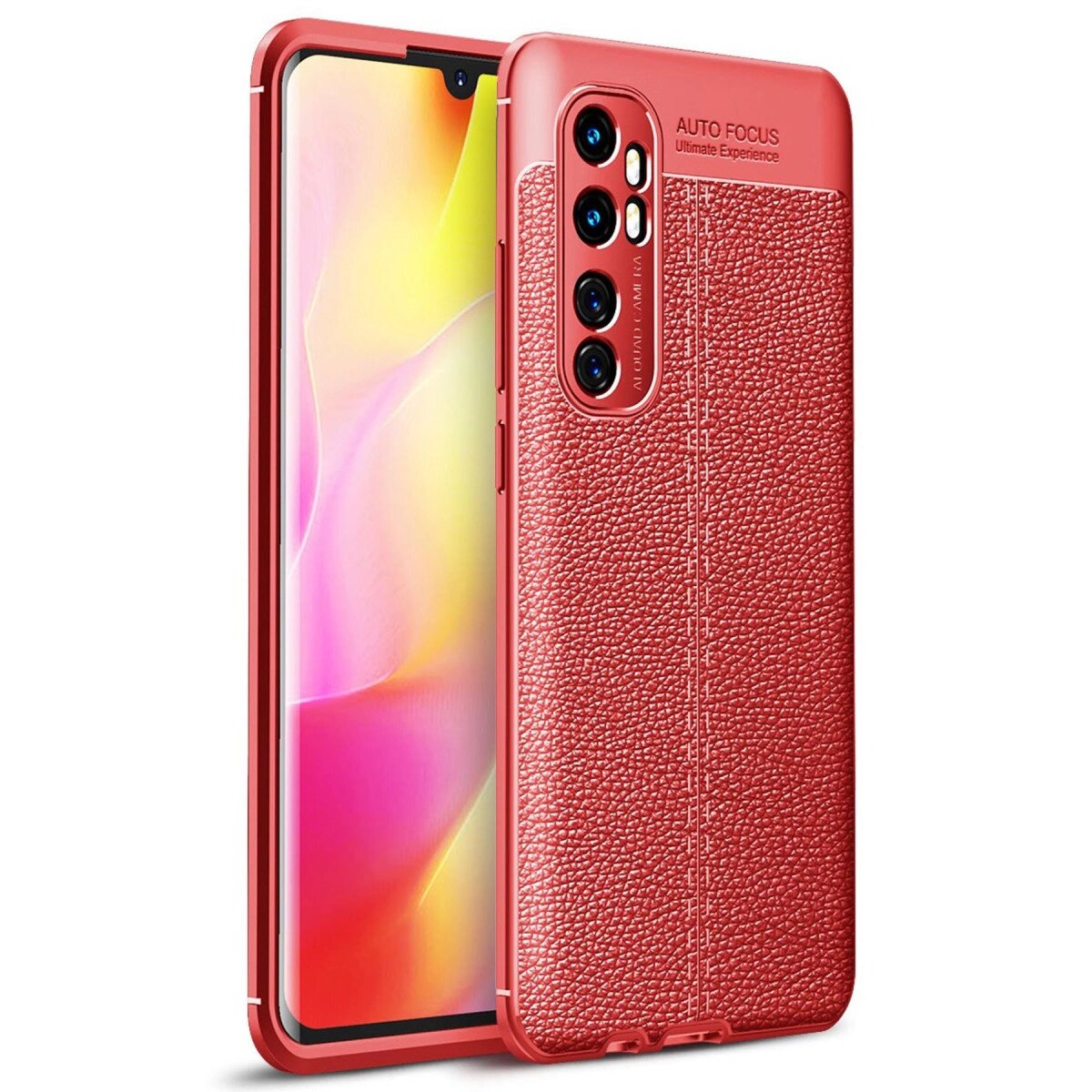 Xiaomi Mi Note 10 Lite Kılıf Auto Focus Kapak - Kırmızı Xiaomi Mi Note 10 Lite Kılıf Auto Focus Kapak - Kırmızı