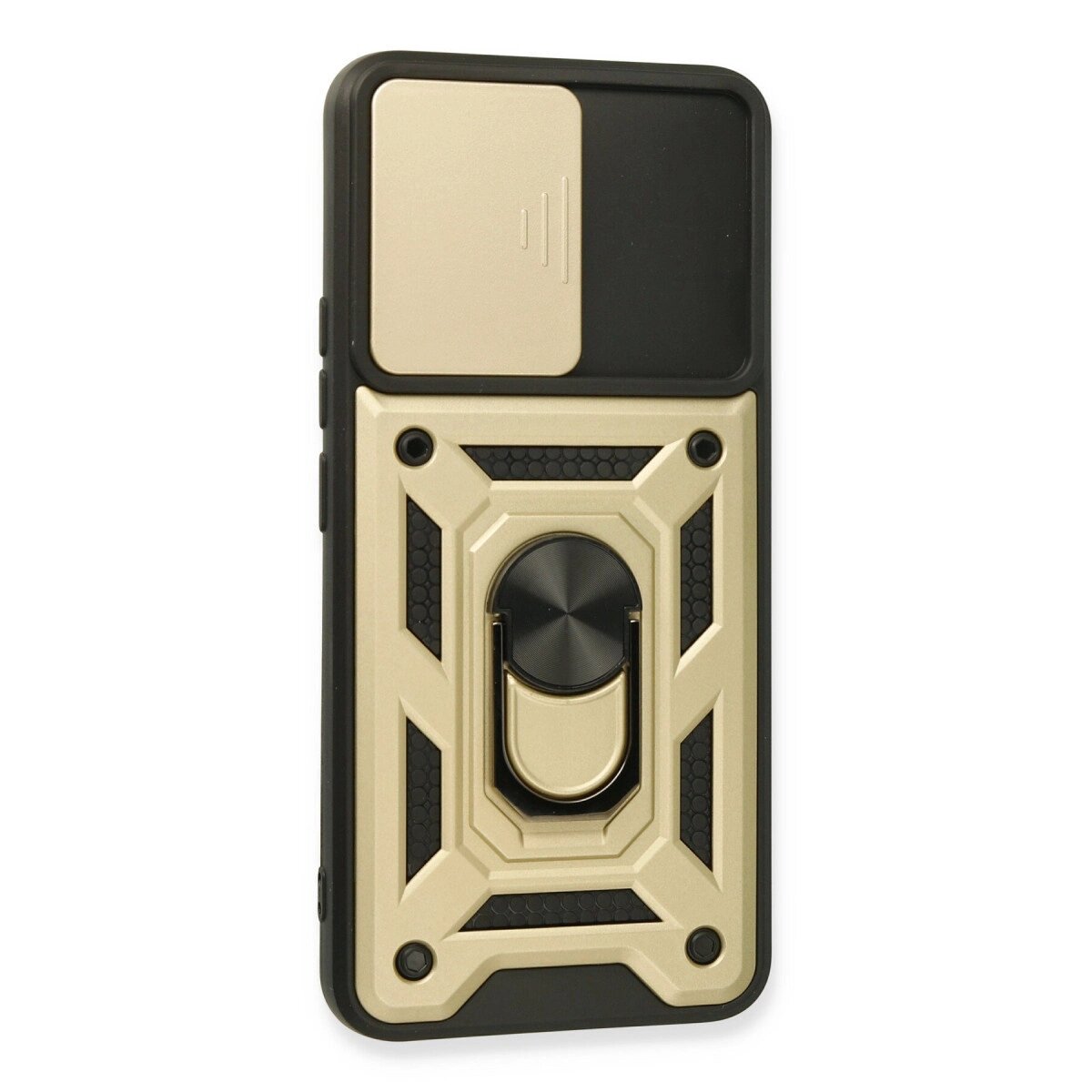 Realme 8 Kılıf Pars Lens Yüzüklü Silikon - Gold Realme 8 Kılıf Pars Lens Yüzüklü Silikon - Gold