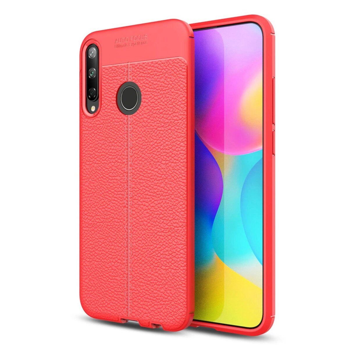 Huawei P40 Lite E Kılıf Auto Focus Kapak - Kırmızı Huawei P40 Lite E Kılıf Auto Focus Kapak - Kırmızı