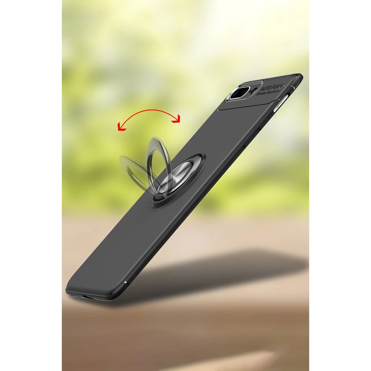 Apple İphone 7 Plus Kılıf Range Yüzüklü Silikon - Kırmızı Apple İphone 7 Plus Kılıf Range Yüzüklü Silikon - Kırmızı