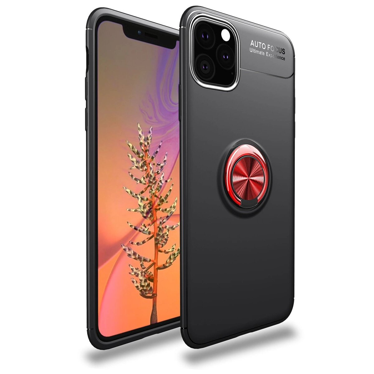 Apple İphone 11 Pro Max Kılıf Range Yüzüklü Silikon - Siyah-kırmızı Apple İphone 11 Pro Max Kılıf Range Yüzüklü Silikon - Siyah-kırmızı