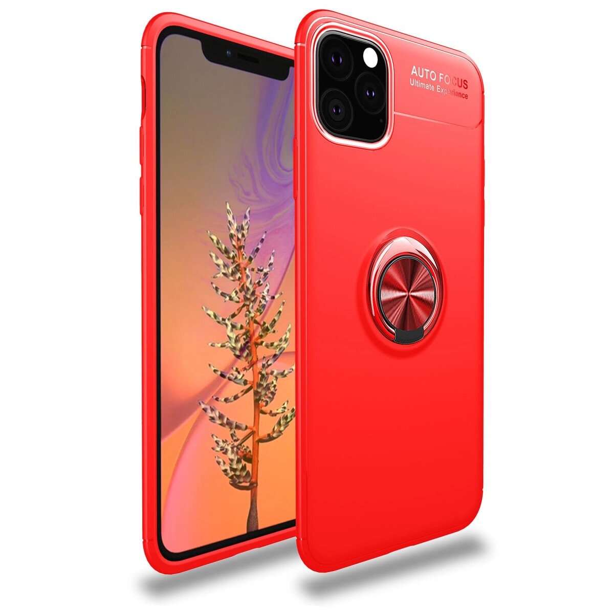 Apple İphone 11 Pro Max Kılıf Range Yüzüklü Silikon - Kırmızı Apple İphone 11 Pro Max Kılıf Range Yüzüklü Silikon - Kırmızı