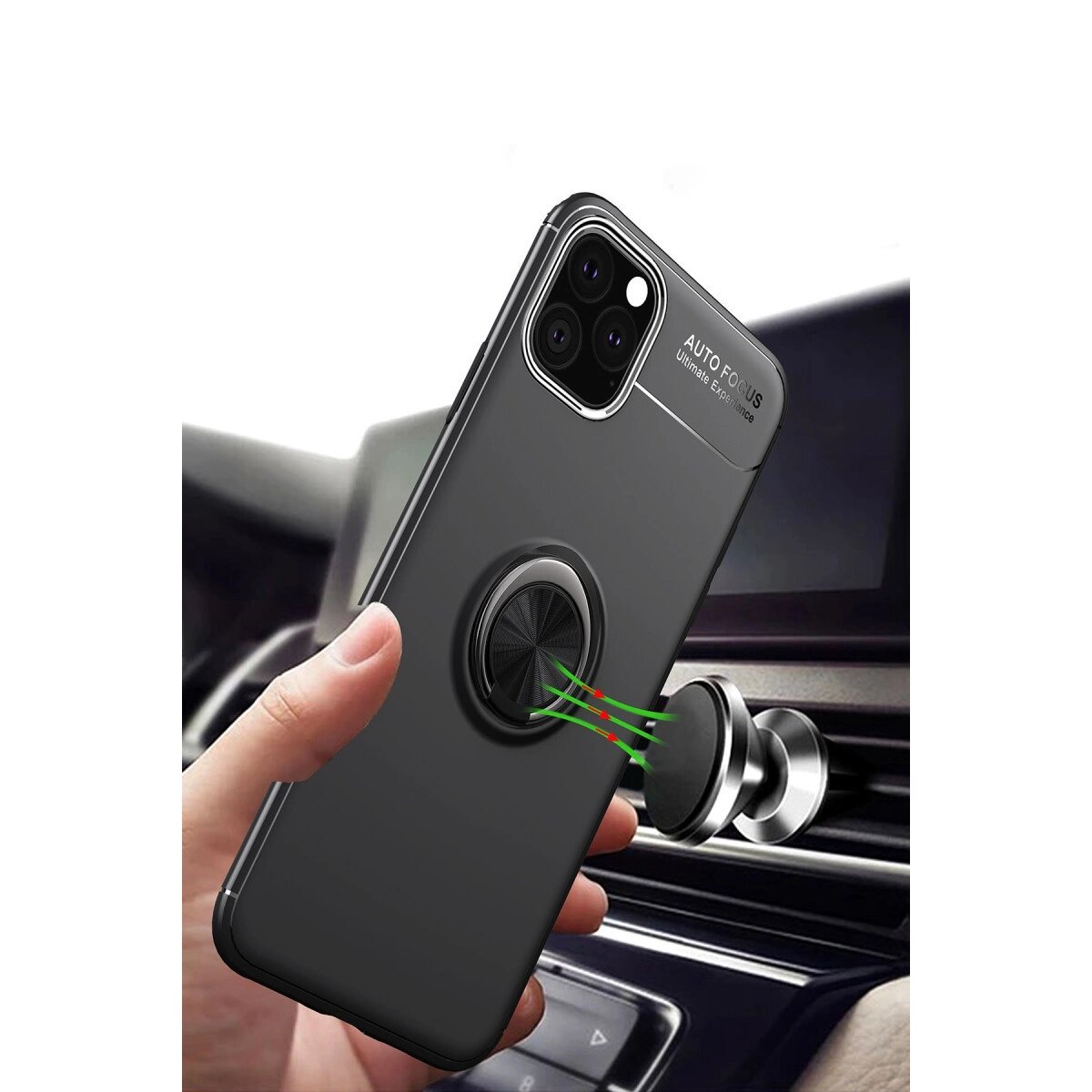 Apple İphone 11 Pro Max Kılıf Range Yüzüklü Silikon - Kırmızı Apple İphone 11 Pro Max Kılıf Range Yüzüklü Silikon - Kırmızı