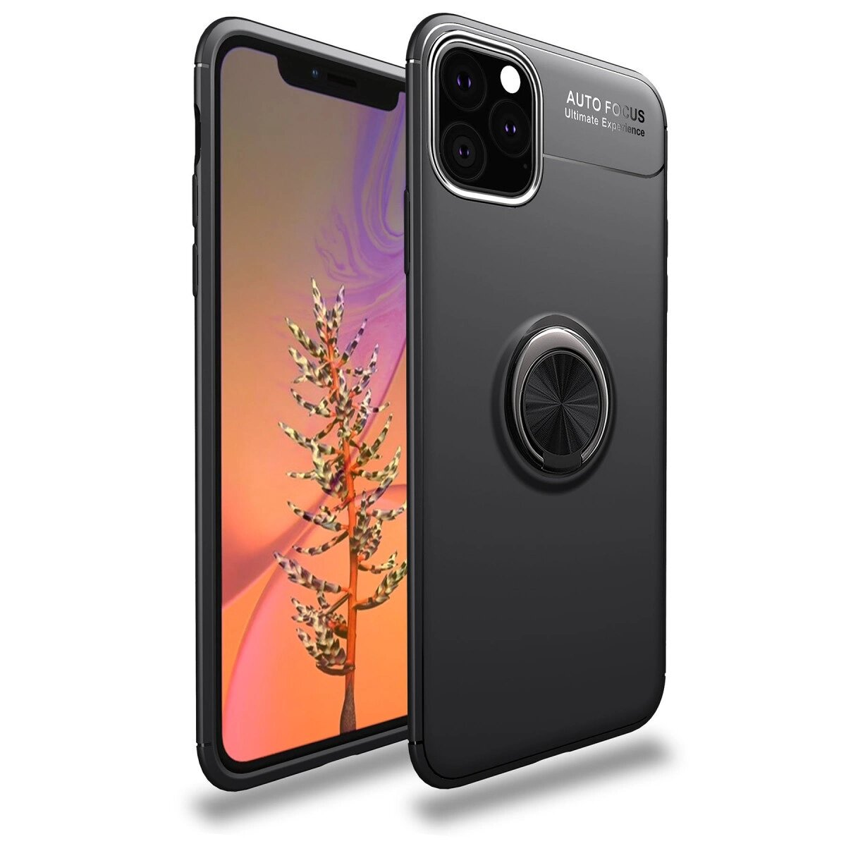Apple İphone 11 Pro Kılıf Range Yüzüklü Silikon - Siyah Apple İphone 11 Pro Kılıf Range Yüzüklü Silikon - Siyah