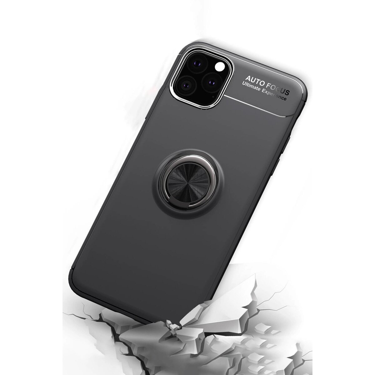 Apple İphone 11 Pro Kılıf Range Yüzüklü Silikon - Siyah-mavi Apple İphone 11 Pro Kılıf Range Yüzüklü Silikon - Siyah-mavi