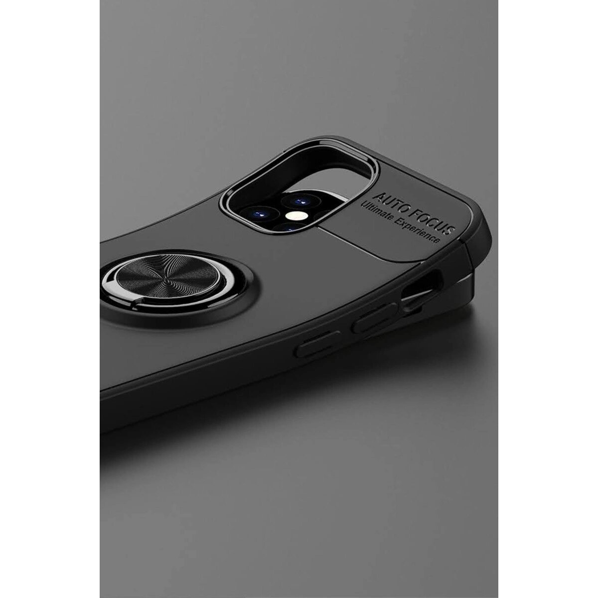 Apple İphone 12 Mini Kılıf Range Yüzüklü Silikon - Siyah-kırmızı Apple İphone 12 Mini Kılıf Range Yüzüklü Silikon - Siyah-kırmızı