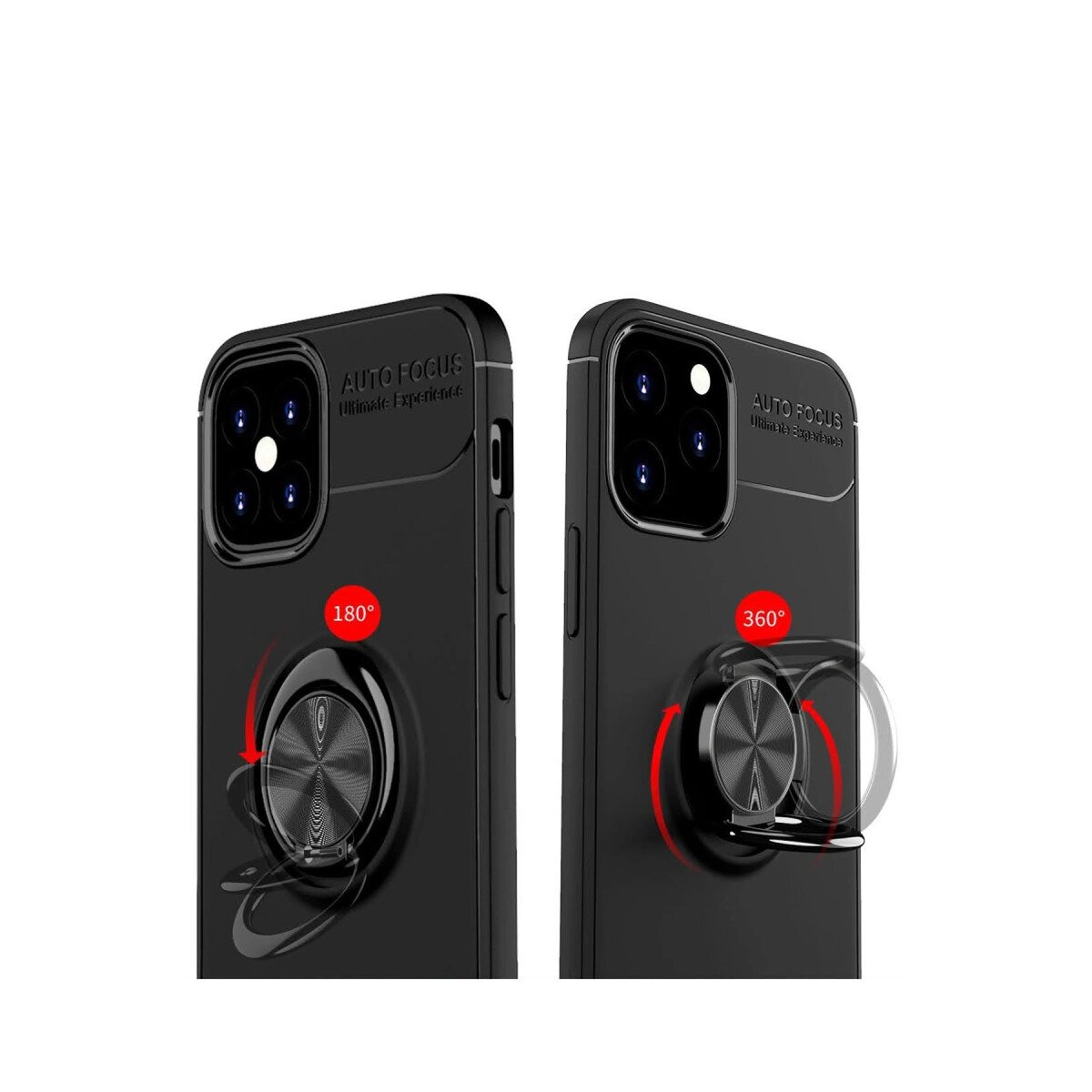 Apple İphone 12 Mini Kılıf Range Yüzüklü Silikon - Kırmızı