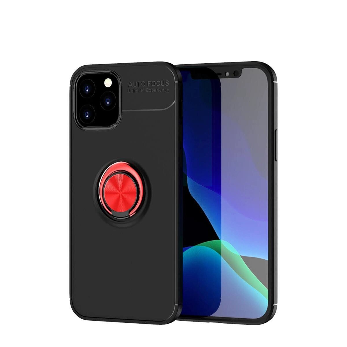 Apple İphone 12 Kılıf Range Yüzüklü Silikon - Siyah-kırmızı Apple İphone 12 Kılıf Range Yüzüklü Silikon - Siyah-kırmızı