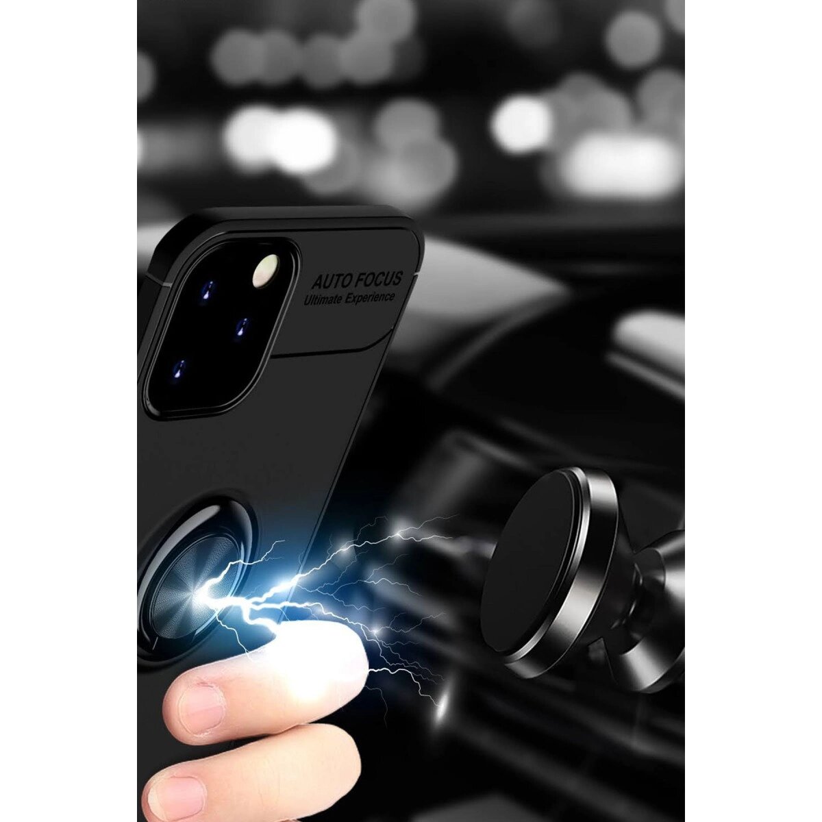 Apple İphone 12 Kılıf Range Yüzüklü Silikon - Kırmızı Apple İphone 12 Kılıf Range Yüzüklü Silikon - Kırmızı