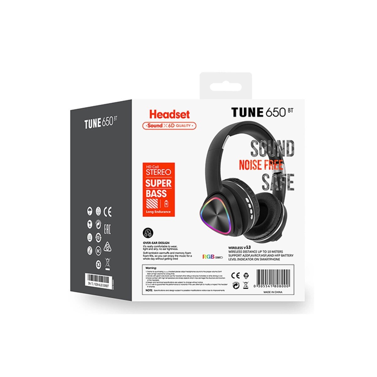 Tune 650 Bt Rgb Kablosuz Kafaüstü Kulaklık - Siyah