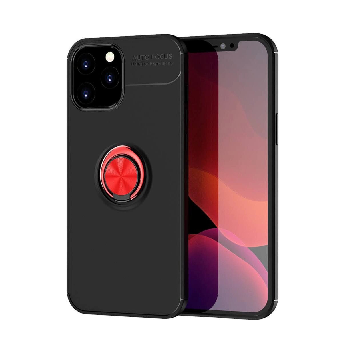 Apple İphone 12 Pro Max Kılıf Range Yüzüklü Silikon - Siyah-kırmızı Apple İphone 12 Pro Max Kılıf Range Yüzüklü Silikon - Siyah-kırmızı
