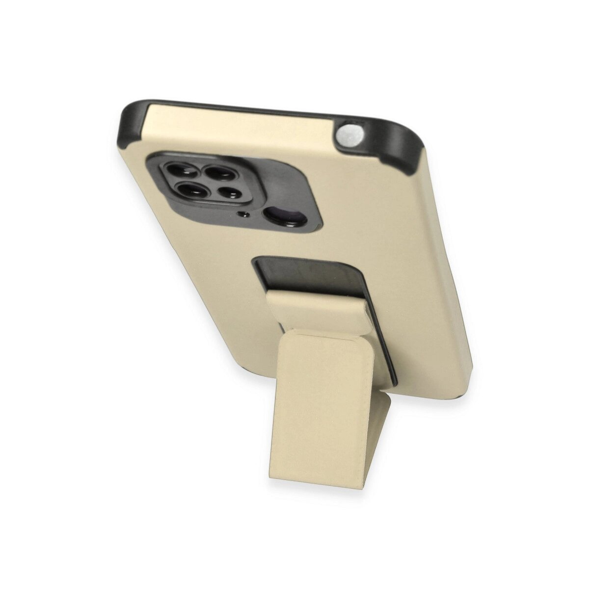 Xiaomi Redmi 10c Kılıf Mega Standlı Silikon - Gold Xiaomi Redmi 10c Kılıf Mega Standlı Silikon - Gold