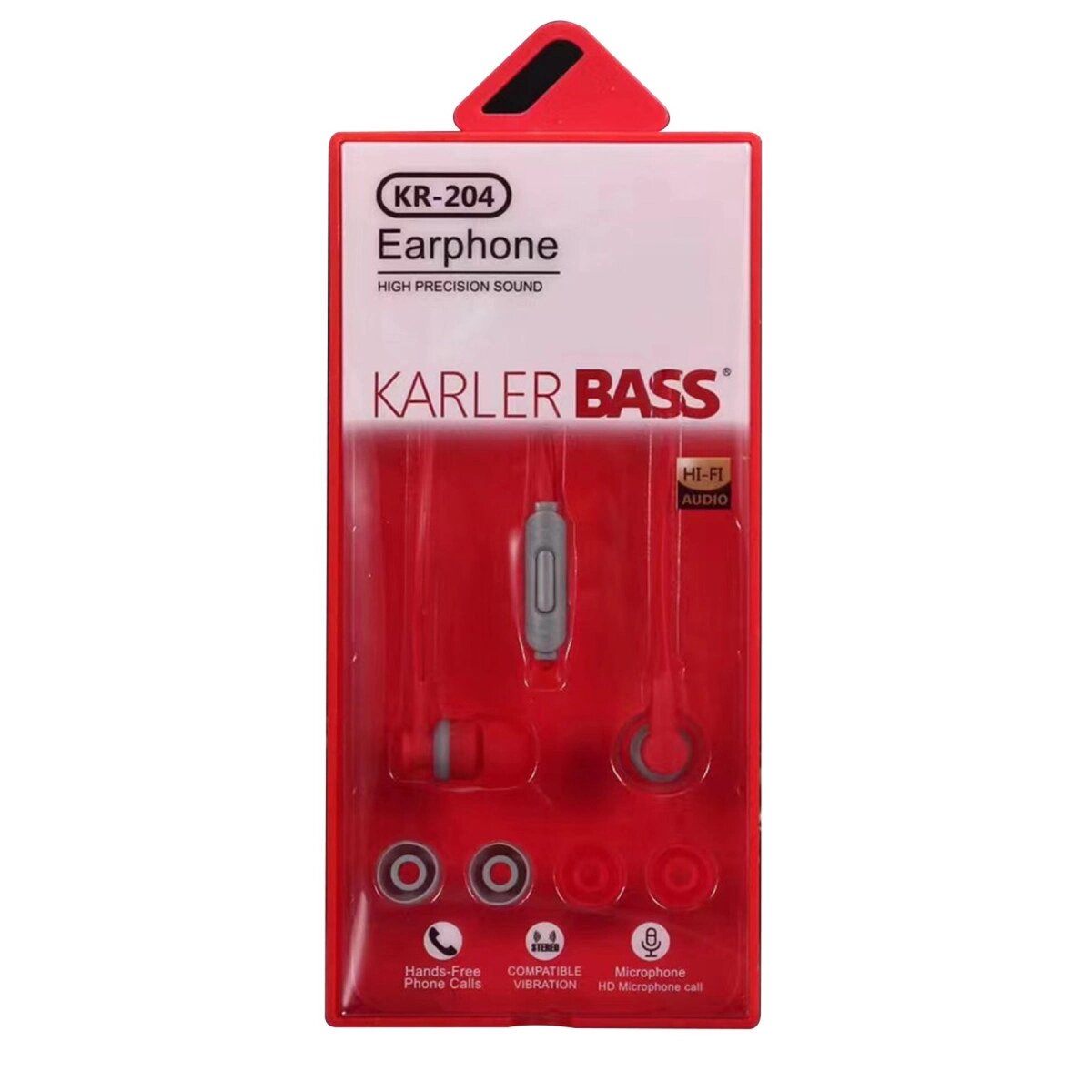 Kr-204 Kablolu Kulaklık - Kırmızı