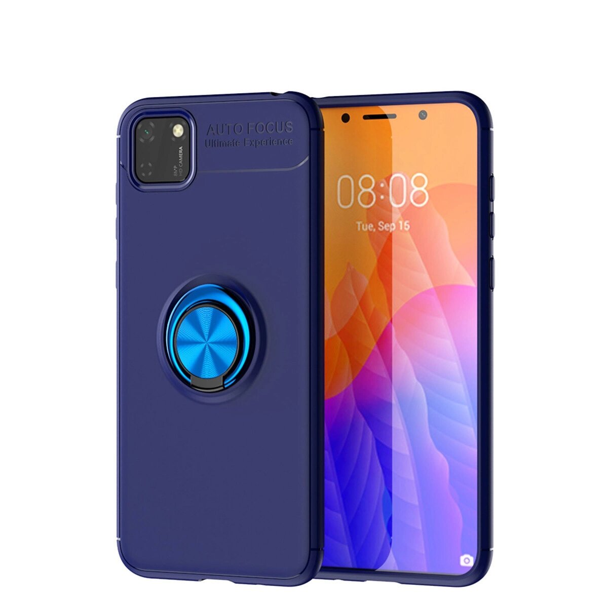 Huawei Y5p Kılıf Range Yüzüklü Silikon - Mavi Huawei Y5p Kılıf Range Yüzüklü Silikon - Mavi