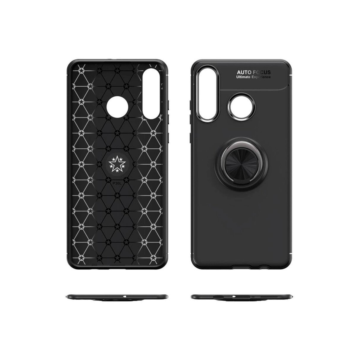 Huawei Y6p Kılıf Range Yüzüklü Silikon - Siyah