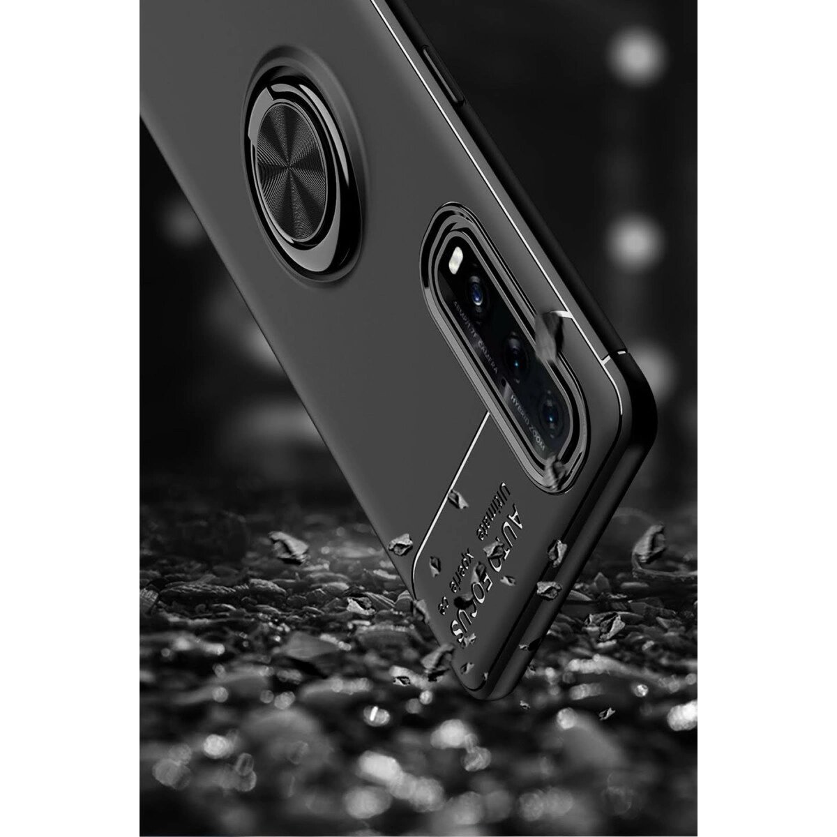 Oppo Find X2 Kılıf Range Yüzüklü Silikon - Mavi Oppo Find X2 Kılıf Range Yüzüklü Silikon - Mavi