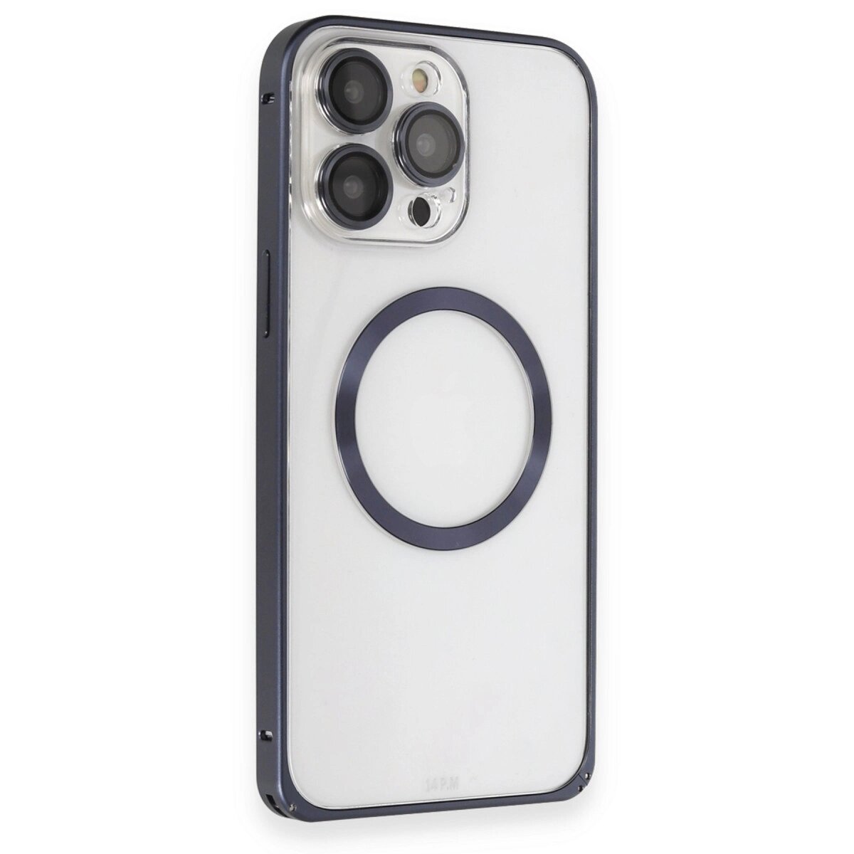 Joko Apple İphone 15 Pro Max Kılıf Metal Bumper Magneticsafe Kapak - Lacivert Joko Apple İphone 15 Pro Max Kılıf Metal Bumper Magneticsafe Kapak - Lacivert