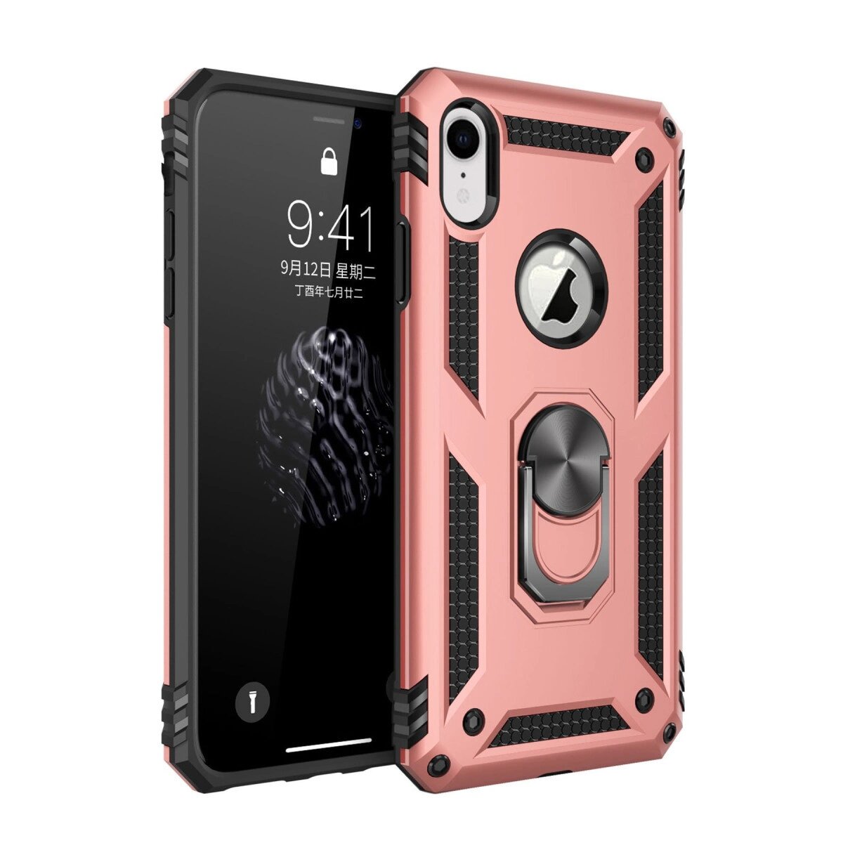 Apple İphone Xr Kılıf Sofya Yüzüklü Silikon Kapak - Rose Apple İphone Xr Kılıf Sofya Yüzüklü Silikon Kapak - Rose