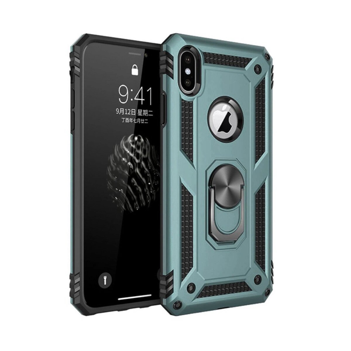 Apple İphone Xs Max Kılıf Sofya Yüzüklü Silikon Kapak - Yeşil Apple İphone Xs Max Kılıf Sofya Yüzüklü Silikon Kapak - Yeşil