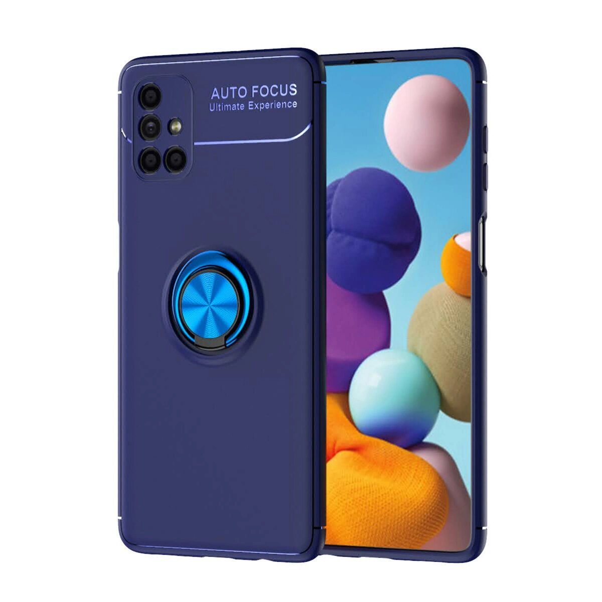 Samsung Galaxy M51 Kılıf Range Yüzüklü Silikon - Mavi Samsung Galaxy M51 Kılıf Range Yüzüklü Silikon - Mavi
