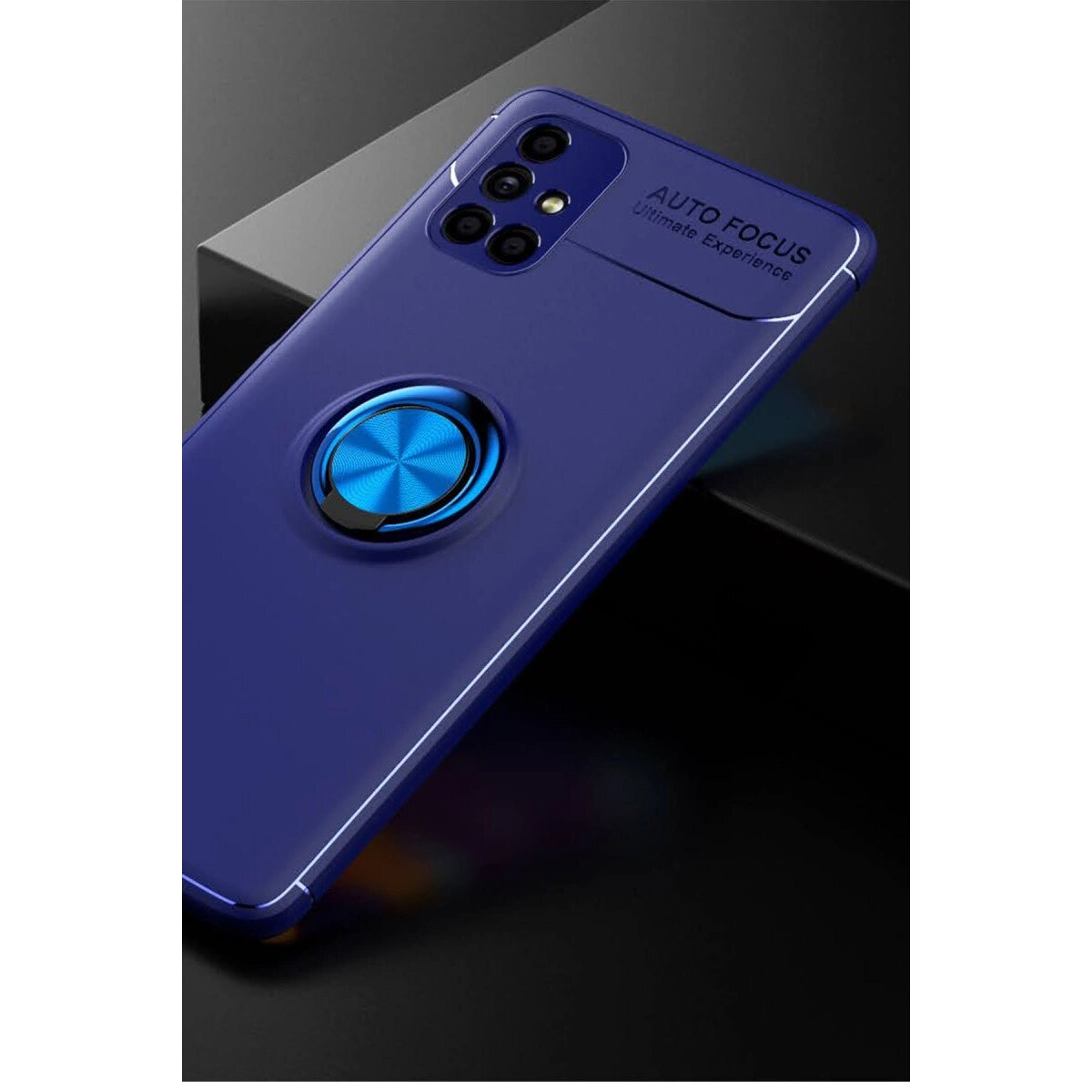 Samsung Galaxy M51 Kılıf Range Yüzüklü Silikon - Mavi Samsung Galaxy M51 Kılıf Range Yüzüklü Silikon - Mavi
