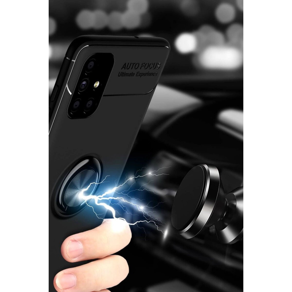Samsung Galaxy M51 Kılıf Range Yüzüklü Silikon - Mavi Samsung Galaxy M51 Kılıf Range Yüzüklü Silikon - Mavi