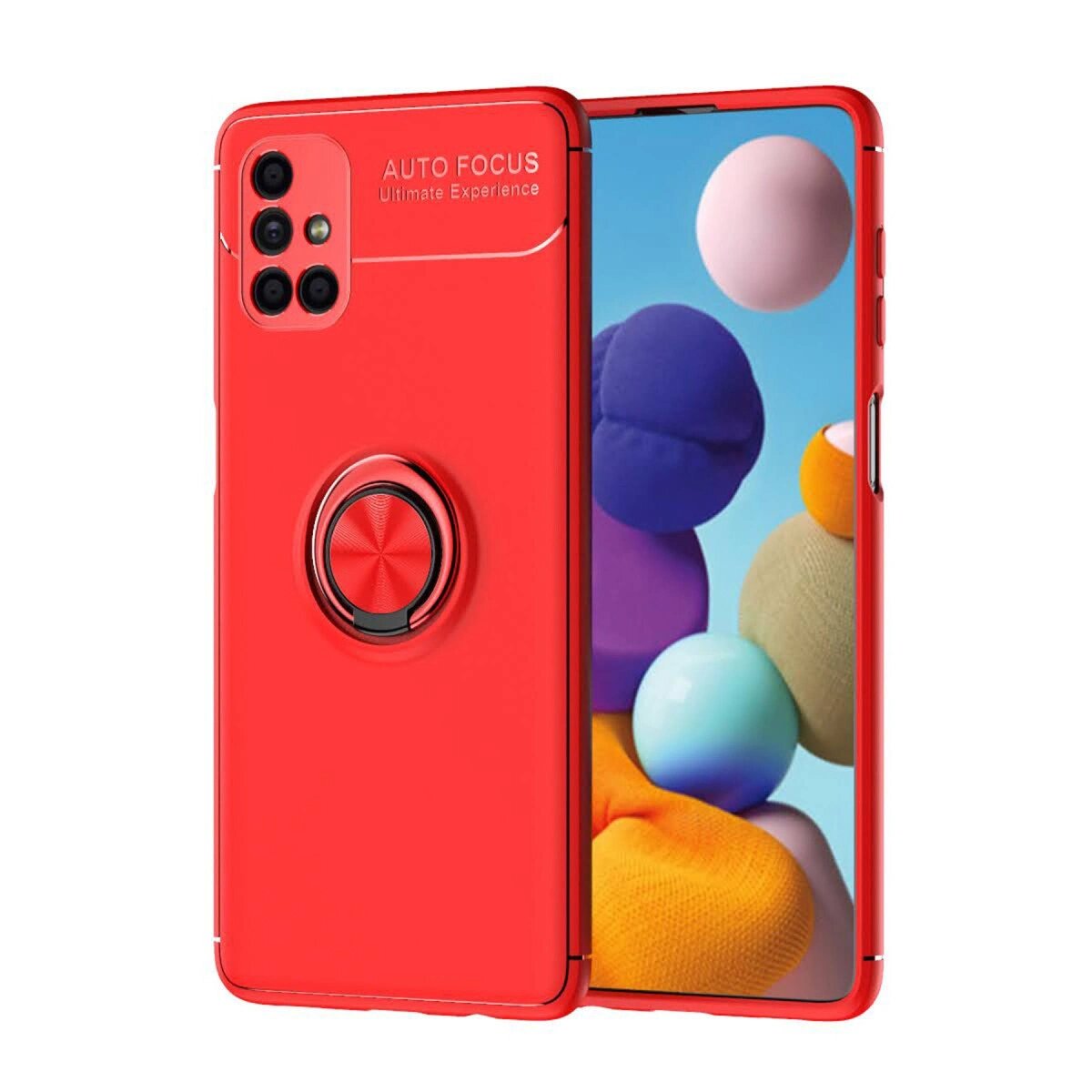 Samsung Galaxy M51 Kılıf Range Yüzüklü Silikon - Kırmızı Samsung Galaxy M51 Kılıf Range Yüzüklü Silikon - Kırmızı