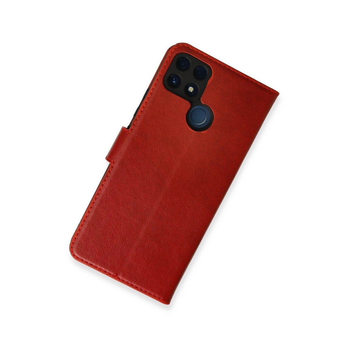 Realme C25 Kılıf Trend S Plus Kapaklı Kılıf - Kırmızı Realme C25 Kılıf Trend S Plus Kapaklı Kılıf - Kırmızı