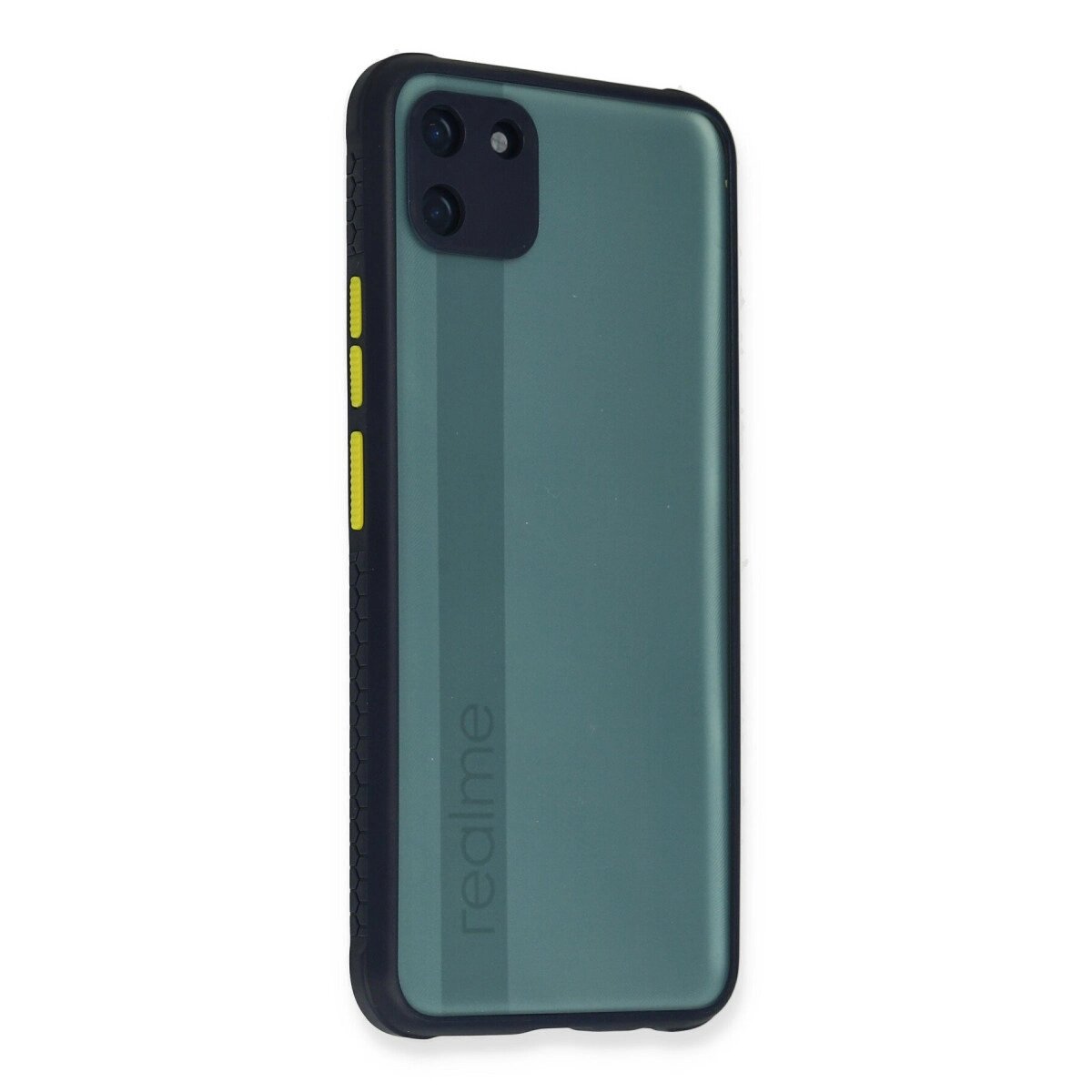 Realme C11 Kılıf Miami Şeffaf Silikon - Lacivert Realme C11 Kılıf Miami Şeffaf Silikon - Lacivert
