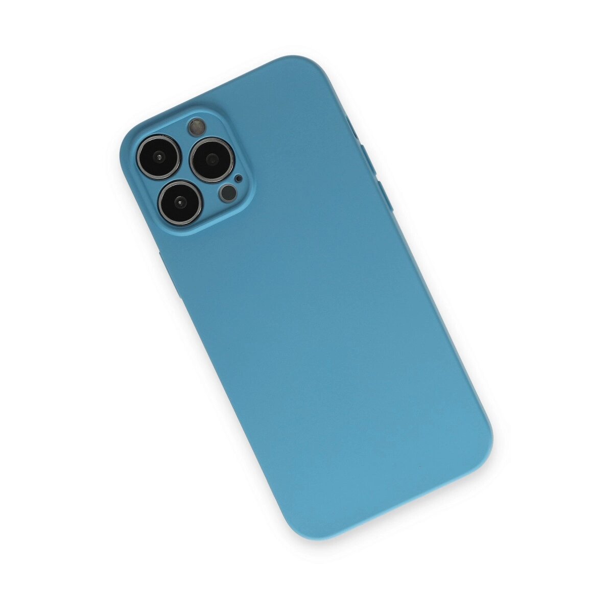 Apple İphone 13 Pro Kılıf Nano İçi Kadife Silikon - Mavi Apple İphone 13 Pro Kılıf Nano İçi Kadife Silikon - Mavi