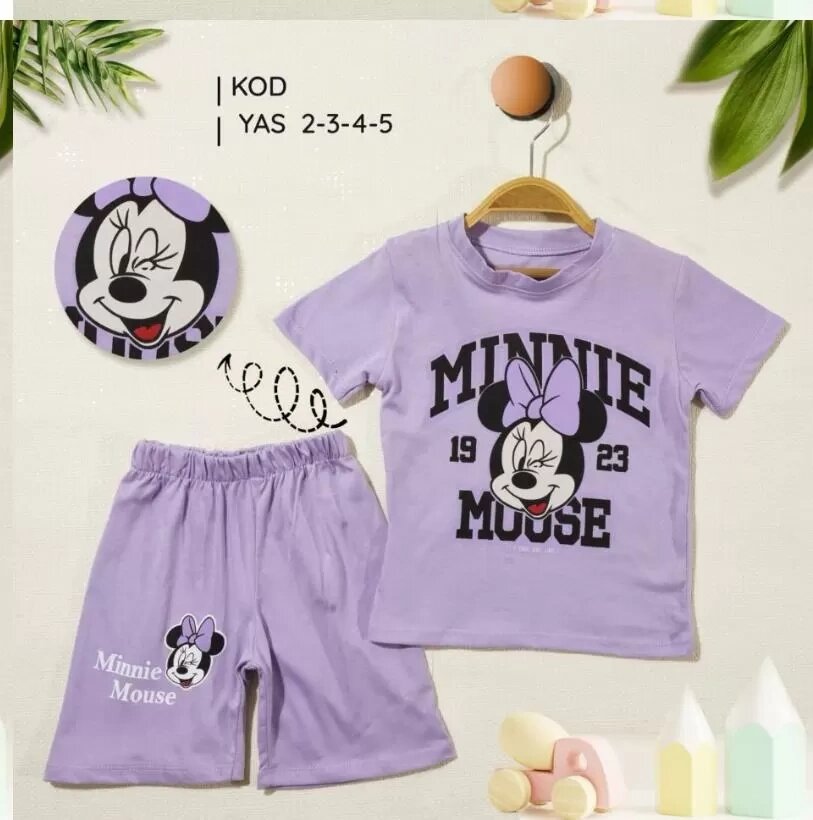 2/5 Yaş Minnie Mouse Baskılı Çuk Takımı (Renkli · 2 Yaş)