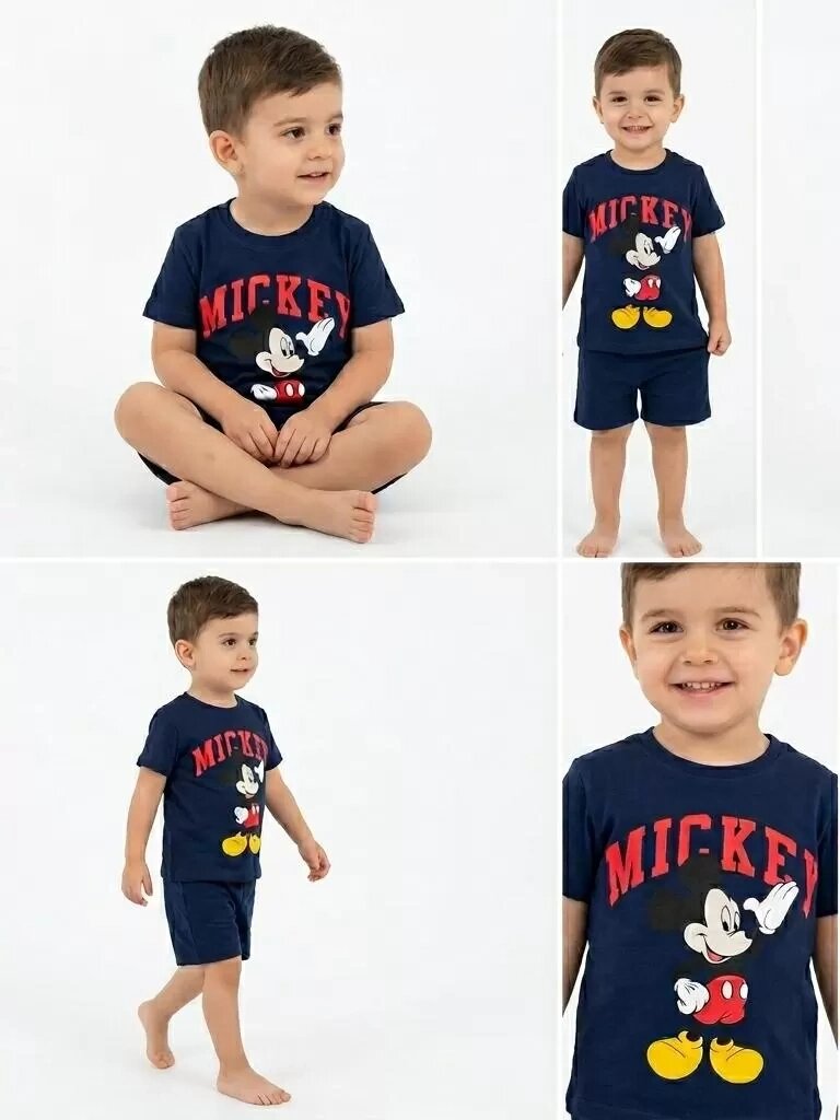 2/5 Yaş Mickey Baskılı Çuk Takımı (Renkli · 4 Yaş)