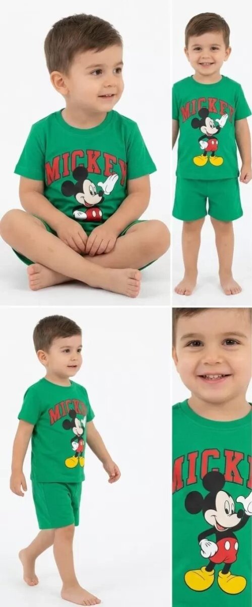 2/5 Yaş Mickey Baskılı Çuk Takımı (Renkli · 2 Yaş)