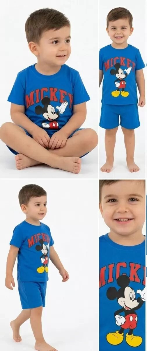 2/5 Yaş Mickey Baskılı Çuk Takımı (Renkli · 2 Yaş)
