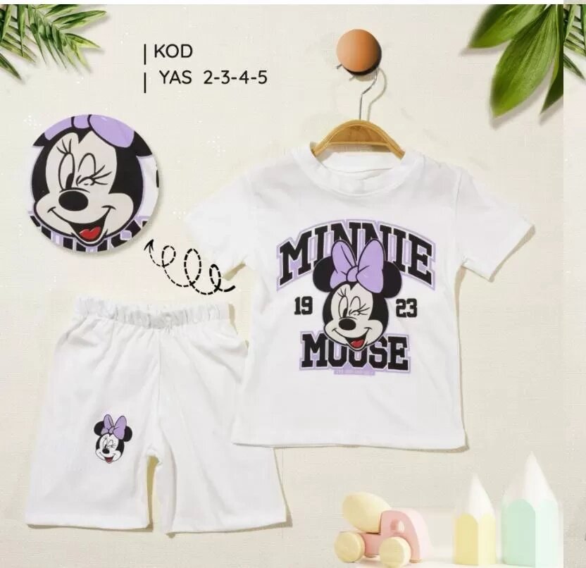 2/5 Yaş Minnie Mouse Baskılı Çuk Takımı (Renkli · 2 Yaş)