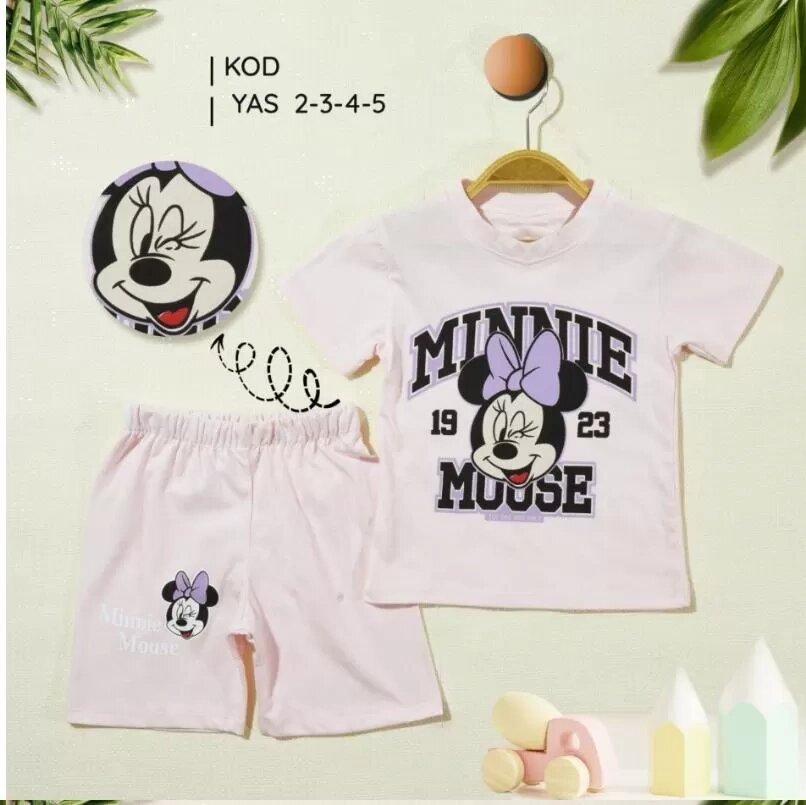 2/5 Yaş Minnie Mouse Baskılı Çuk Takımı (Renkli · 2 Yaş)