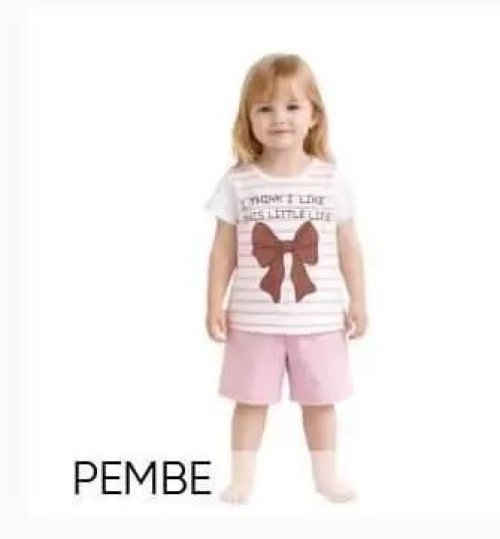 1/4 Yaş Fiyonk Baskılı Bebek Takımı (Renkli · 1 Yaş)