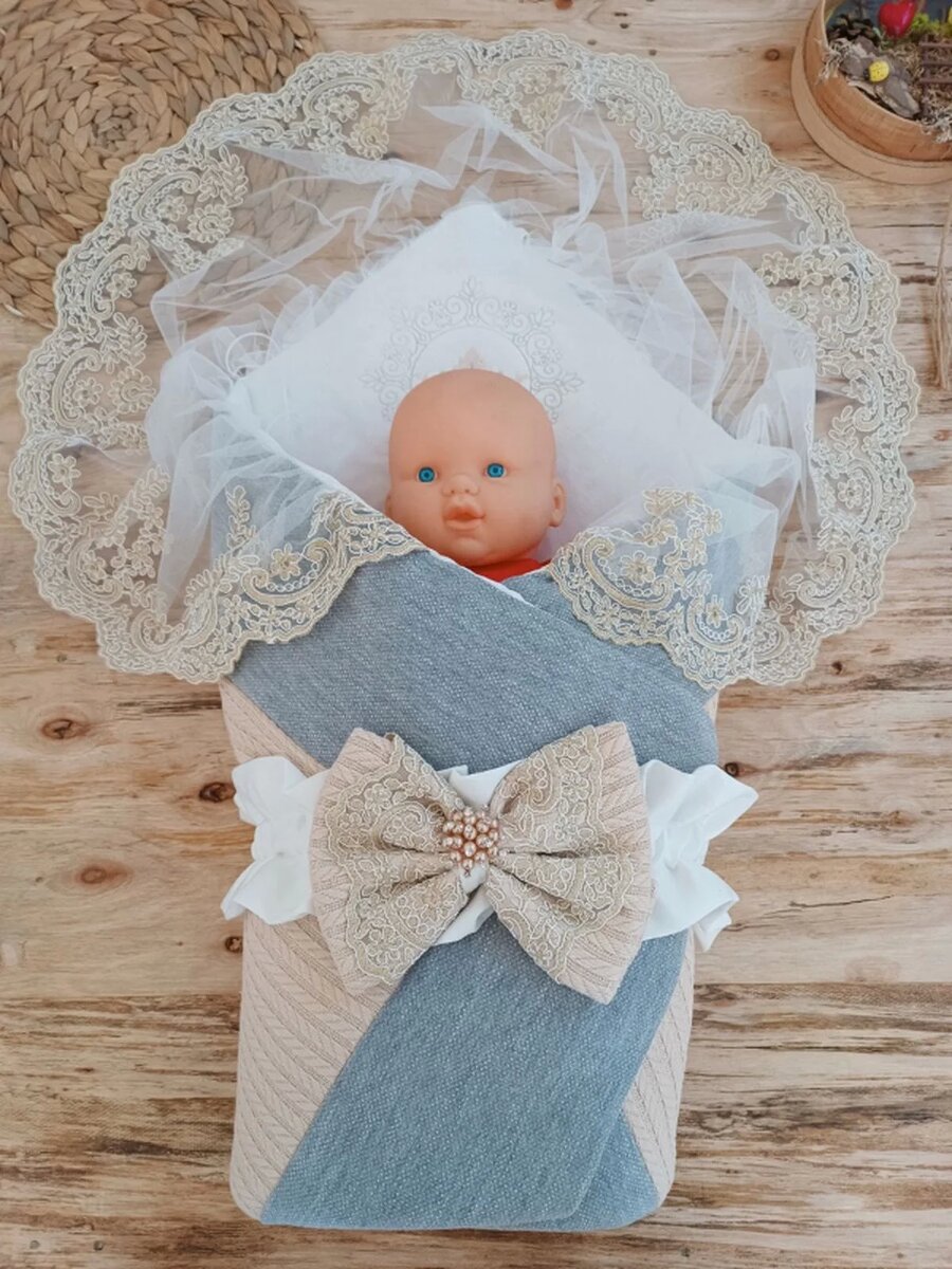 Yenidoğan Teri Cotton Taç Nakışlı Prizma Taş Kundak Bebek Battaniyesi Bej Yenidoğan Teri Cotton Taç Nakışlı Prizma Taş Kundak Bebek Battaniyesi Bej