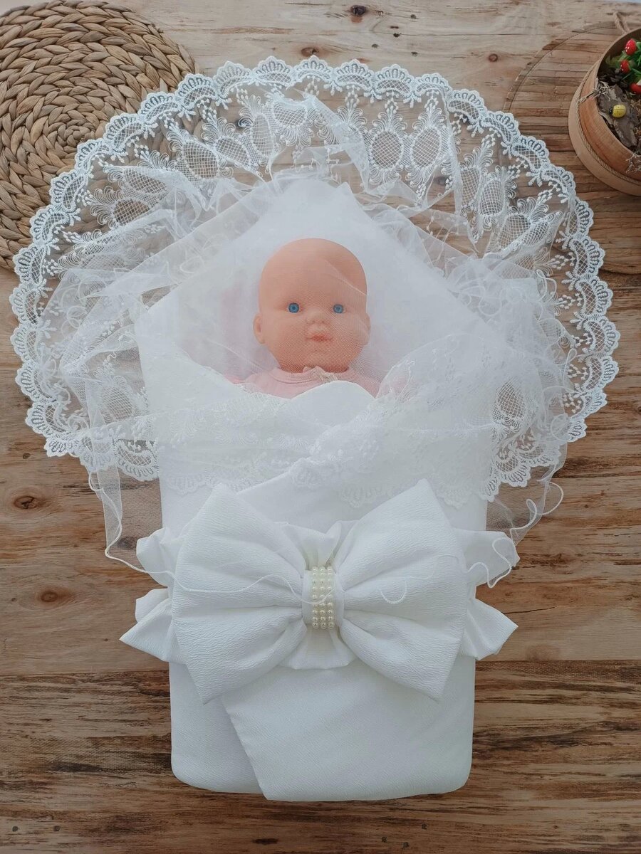 Yenidoğan Yakamoz Kumru Model Dantelli Taşlı Fiyonk Bebek Battaniyesi Kundak Ekru Yenidoğan Yakamoz Kumru Model Dantelli Taşlı Fiyonk Bebek Battaniyesi Kundak Ekru